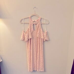 Candies Pale Pink Halter Dress, Juniors